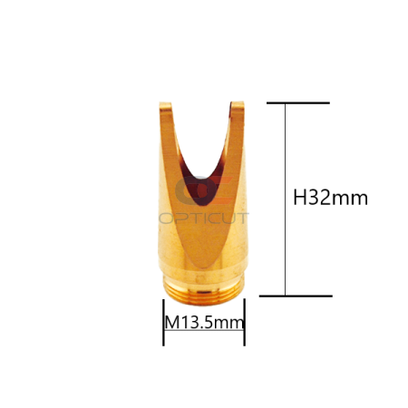 Сопло для лазерной резки Тип B, M13.5мм, h=32мм