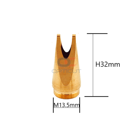 Сопло для лазерной резки Тип С, M13.5мм, h=32мм