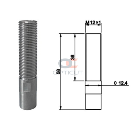 Держатель сопла для сварочного пистолета L=58 мм M12M10