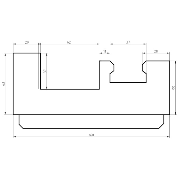 Гофра защитная оси Y LM3015H4.01-3XT0 (H4) с металлическими пластинами SENFENG Гофра защитная оси Y LM3015H4.01-3XT0 (H4) с металлическими пластинами SENFENG