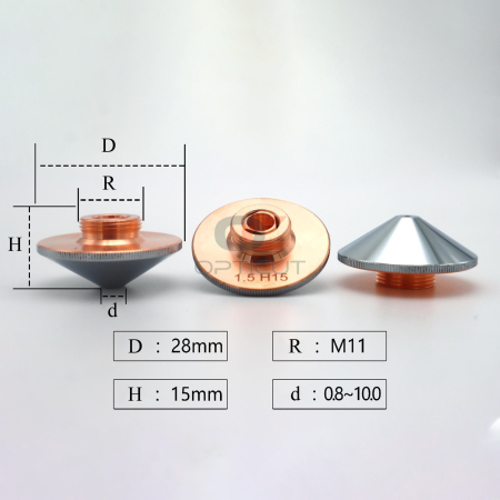 Сопло двойное OPTICUT D=28мм, M11 (конус)