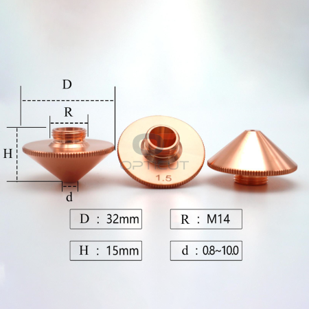 Сопло одинарное OPTICUT D=32мм, М14 (конус)
