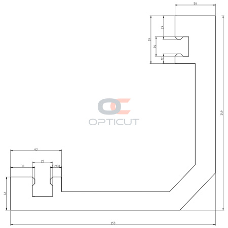 Гофра защитная оси X LIII3015H.02-8T1 (H) SENFENG
